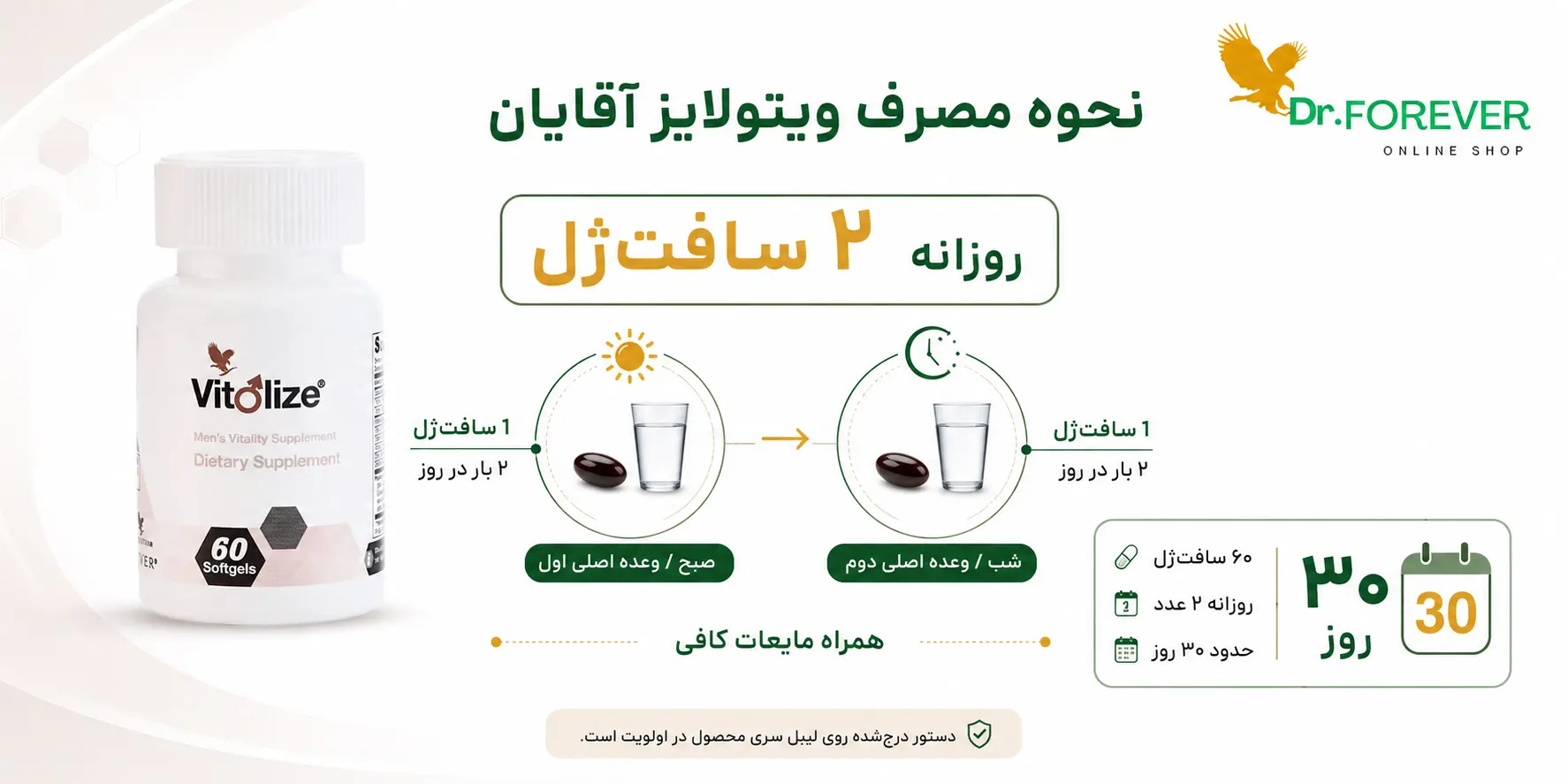 نحوه مصرف ویتولایز آقایان